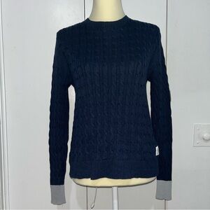 Wanakome Cotton and Cashmere Cable Knit Crewneck Sweater